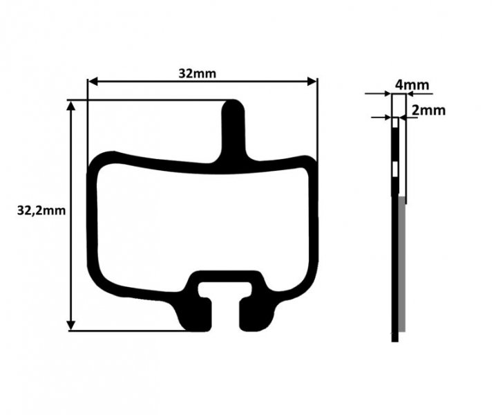 Placute frana, semi-metalice, echivalent imperial dx04