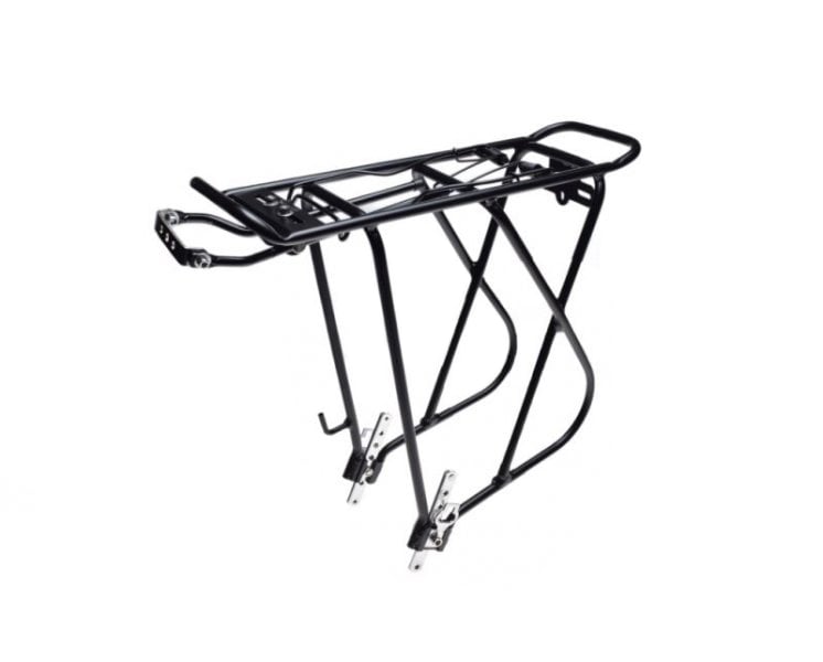 Portbagaj spate bicicleta, 24  -28  , aluminiu, fixare cadru, culoare negru