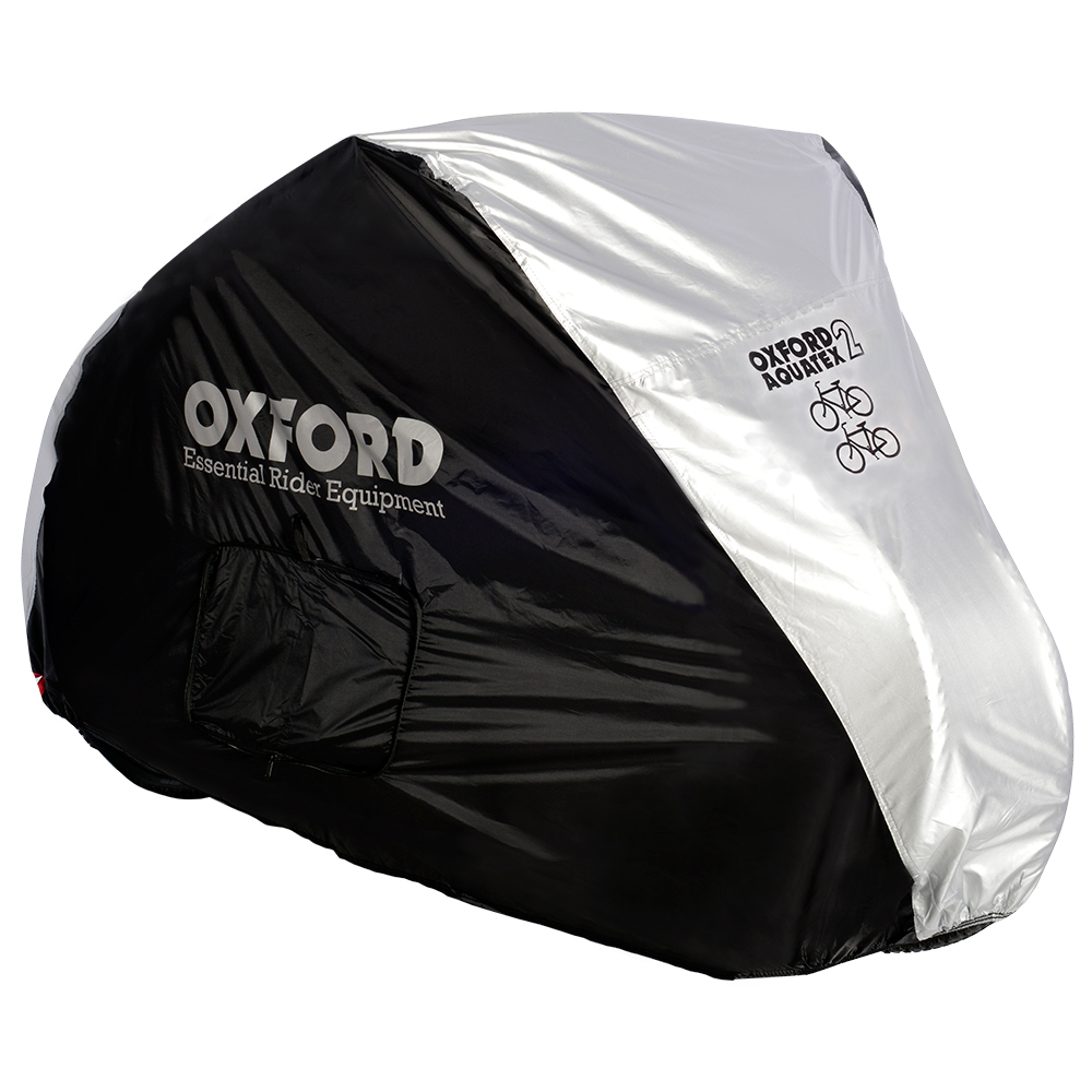 Prelata bicicleta  dubla Oxford Aquatex, culoare negru/argintiu [2]