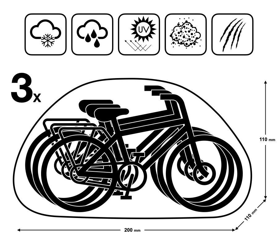 Prelata exterior pentru 3 biciclete [4]