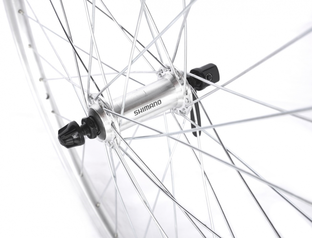 Roata Fata 26" Cerurim, Janta Dubla Atlas, 559X18, Butuc Shimano, V-Brake, 36H, Argintie [2]