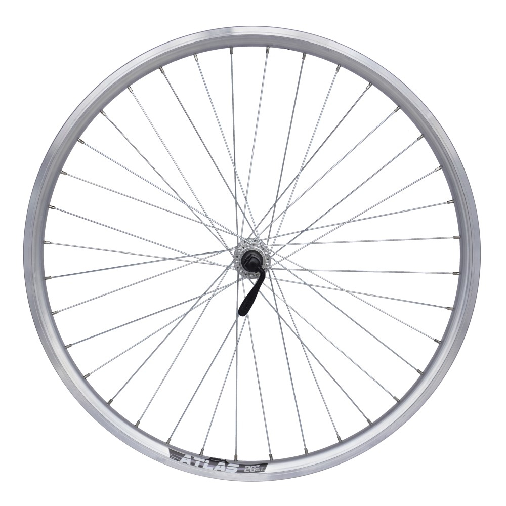 Roata Fata 26" Cerurim, Janta Dubla Atlas, 559X18, Butuc Shimano, V-Brake, 36H, Argintie [3]