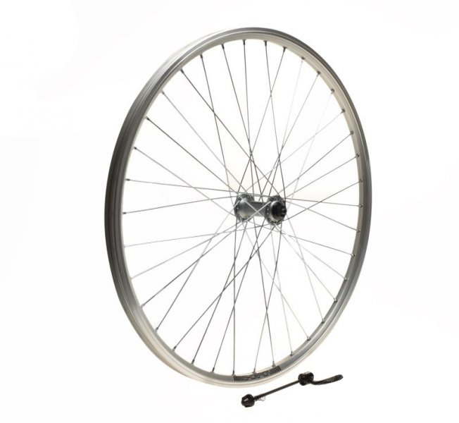 Roata fata dubla bicicleta 26 , quick release, Skorpion, culoare argintiu