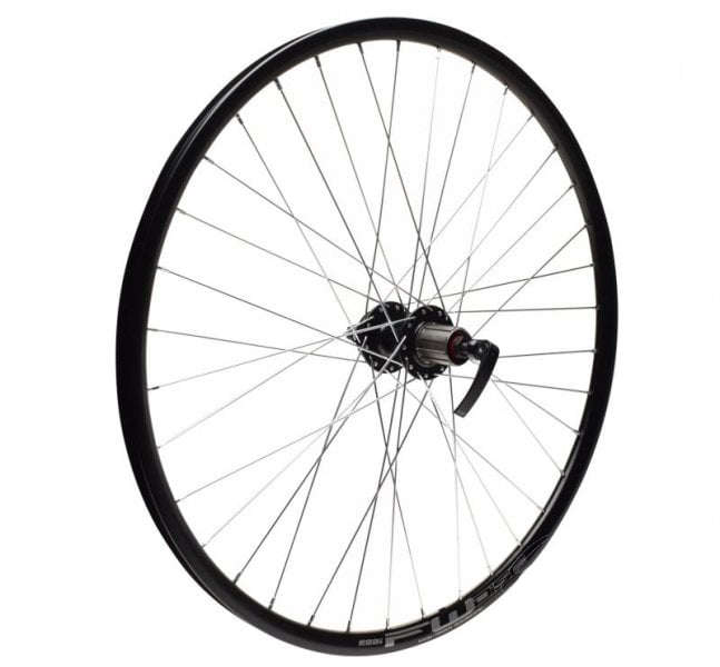 Roata spate dubla bicicleta 27.5  , quick release, caseta 8 9 viteze, pentru frana disc, culoare negru