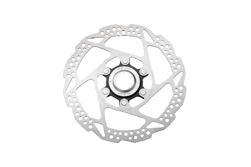 Rotor pentru frana pe disc Shimano SM-RT54-S, 160mm, cu piulita center lock (canal extern, negru), pentru placute resin