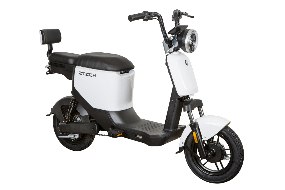 Scuter electric Z-TECH ZT-05, motor 350W, 48V, 12Ah , autonomie 30km, fara permis, culoare alb