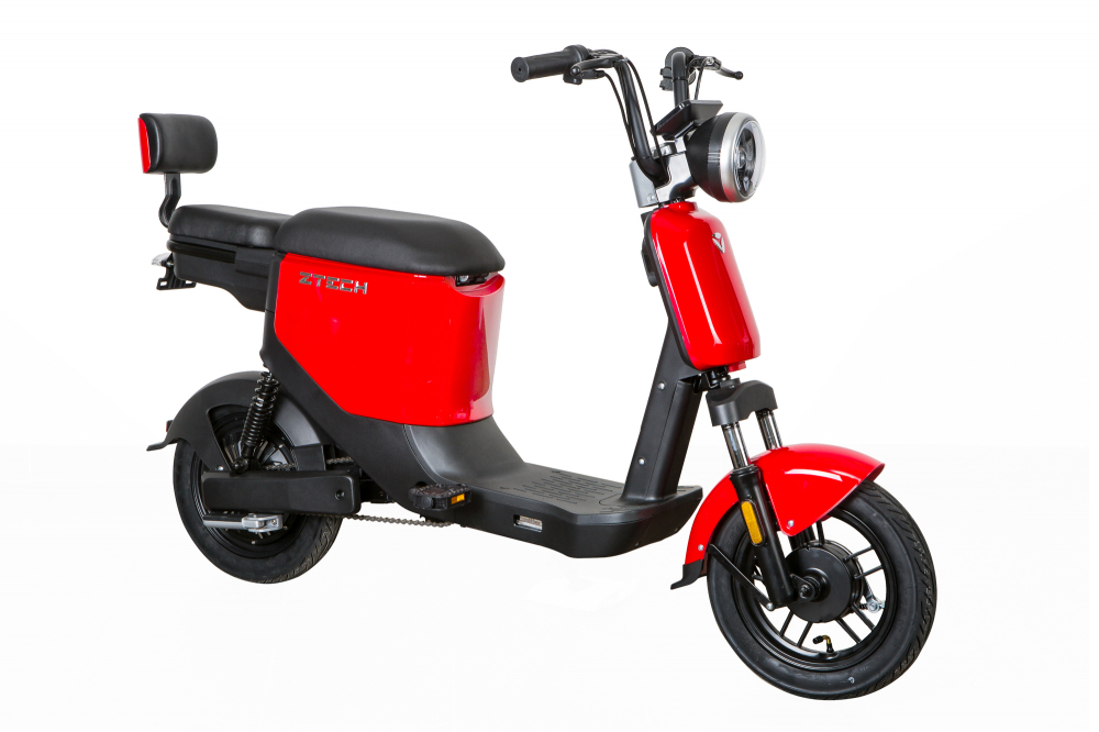 Scuter electric Z-TECH ZT-05, motor 350W, 48V, 12Ah , autonomie 30km, fara permis, culoare rosu