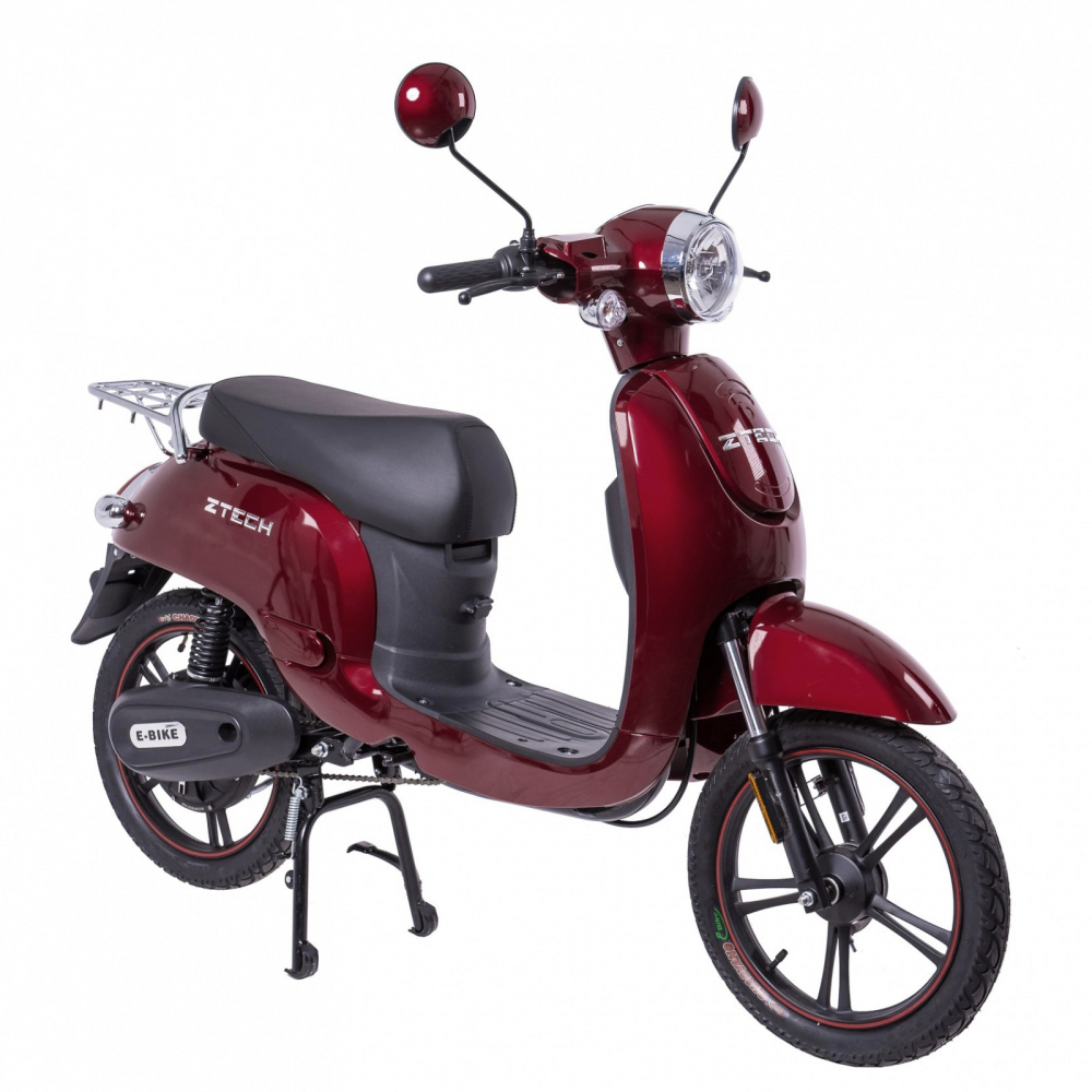 Scuter electric Z-Tech ZT-20-A CLASSIC, 48V, 12Ah, 250W, roata 16 , autonomie 35 km, fara permis, culoare rosu