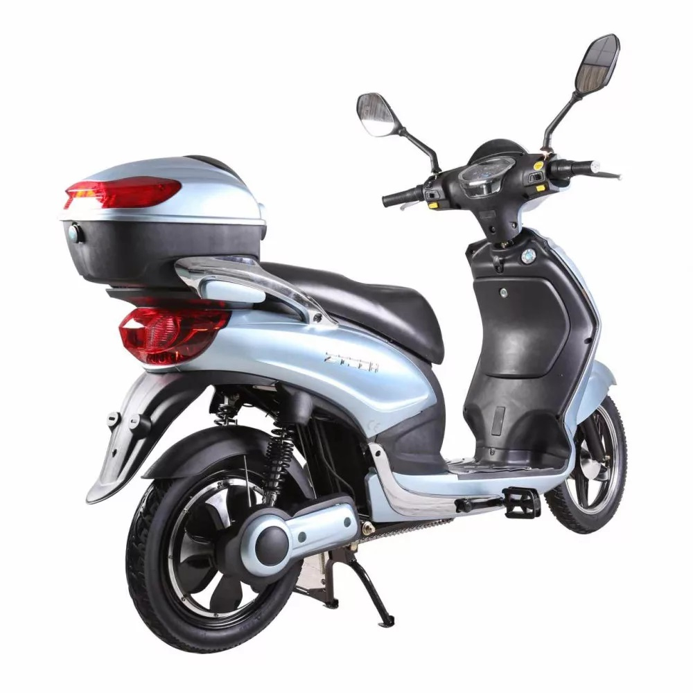 Scuter electric ZT-09, culoare alb, cu motor 900W, acumulator 48V, 12 Ah, autonomie 25km [2]
