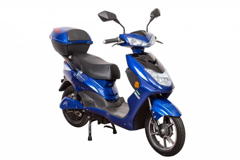 Scuter electric ZT-27 Warrior, culoare albastru, cu motor 900W, acumulator 48V, 20 Ah, autonomie 45km, Premium