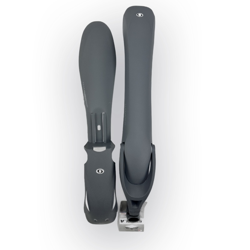 Set 2 aparatori roti biciclete, Simpla Hammer SDE, plastic, fata si spate, culoare gri [2]