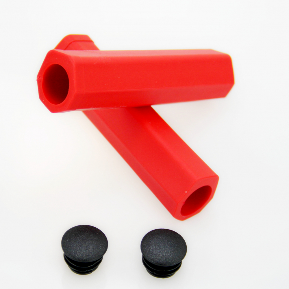 Set 2 mansoane bicicleta Jet G-135, culoare rosu [2]