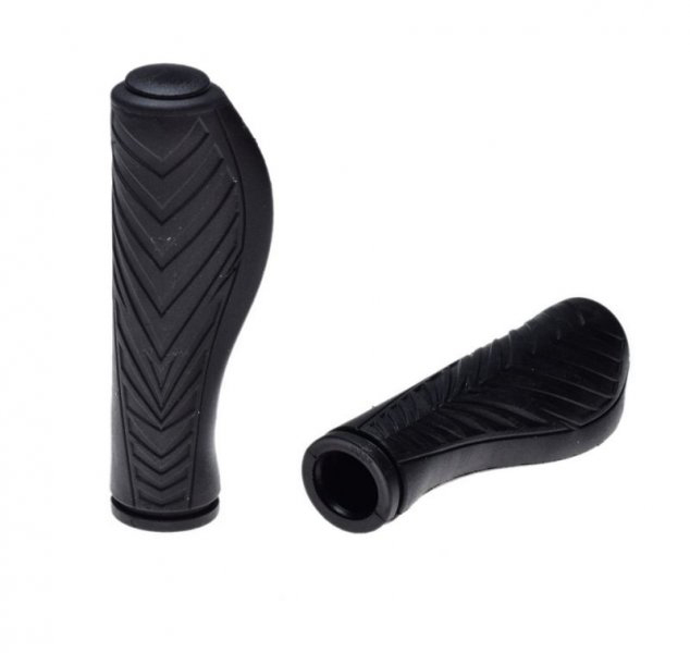 Set 2 mansoane biciclete VLG-1133AD2, ergonomice, culoare negru