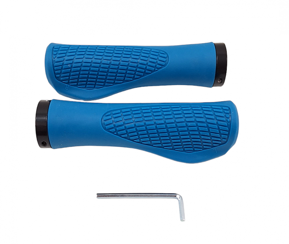 Set 2 mansoane ergonomice, JET GR6639, culoare albastru, L 133mm, inel de fixare inclus 22mm [2]