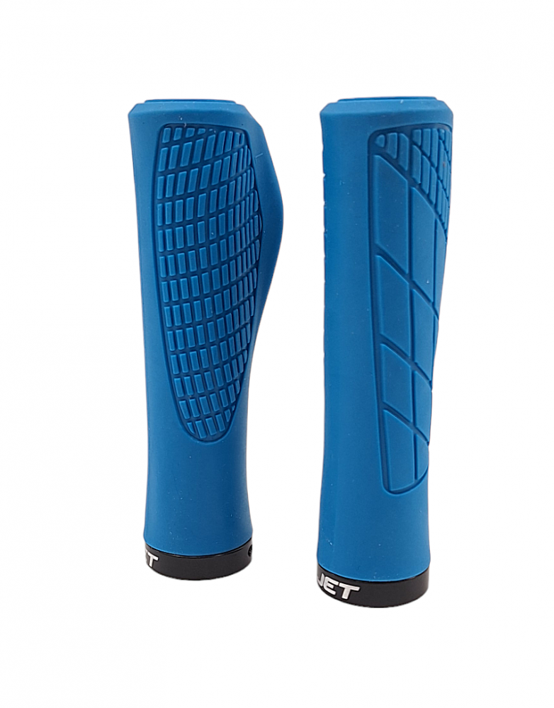 Set 2 mansoane ergonomice, JET GR6639, culoare albastru, L 133mm, inel de fixare inclus 22mm [3]