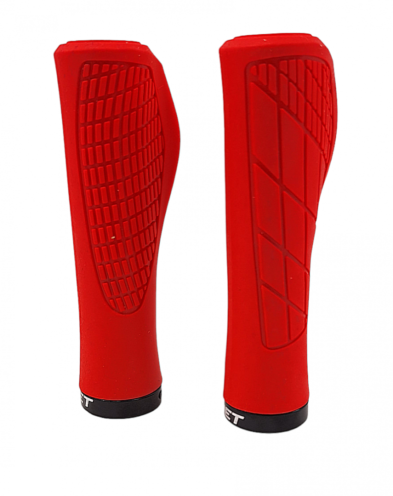 Set 2 mansoane ergonomice, JET GR6639, culoare rosu, L 133mm, inel de fixare inclus 22mm [3]