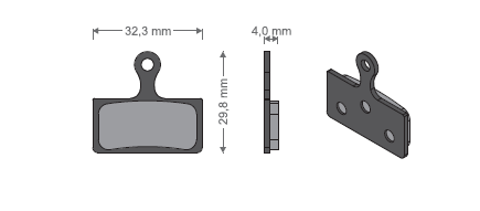 Set 2 placute frana JET-10 Semi-metalice, Shimano XTR, M9000/M9020/M985/Deore, XTM8000/M785 [3]