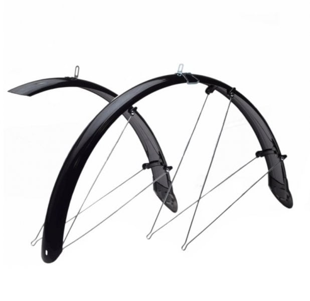 Set aparatori noroi fata spate bicicleta 26  , latime 53 mm, culoare negru, material PVC