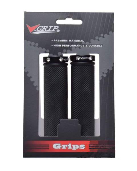 Set mansoane biciclete, negre, LockOn material: Kraton/Gel, L127 mm, greutate: 128 g [2]