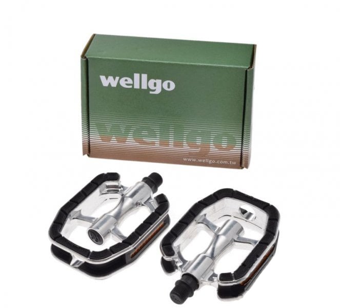 Set pedale Wellgo, filet 9 16, culoare negru argintiu