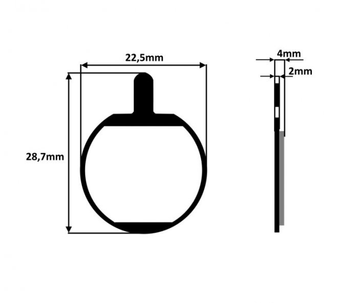Set placute frana semimetalice bicicleta GX-2 / MX-2 / MX-3 [2]