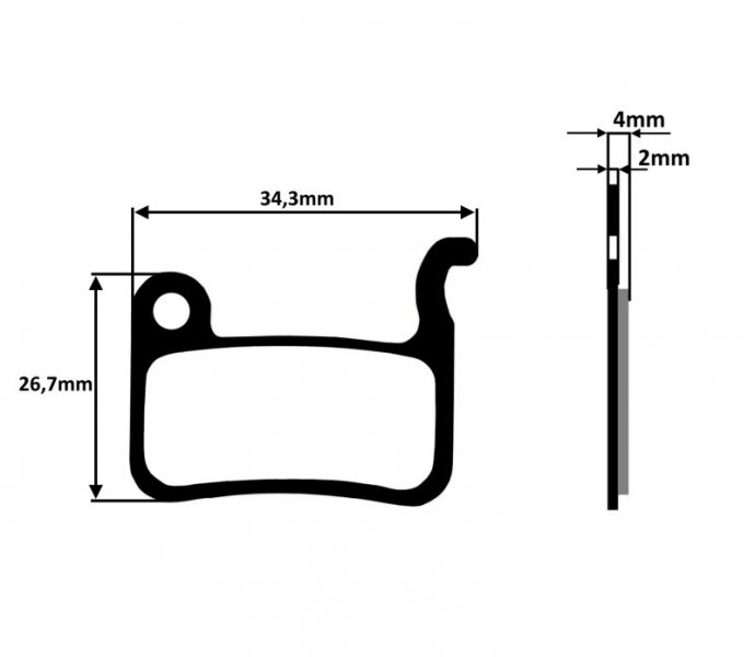 Set placute frana semimetalice, compatibil Shimano Deore LX BR-M655,Saint XT 04-07, XTR 03-07 [2]