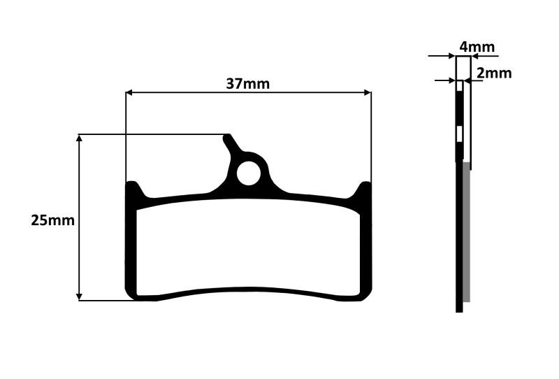 Set placute frana semimetalice, compatibil Shimano XT, XTR, Grimeca 8, Hope Mono 4 [2]