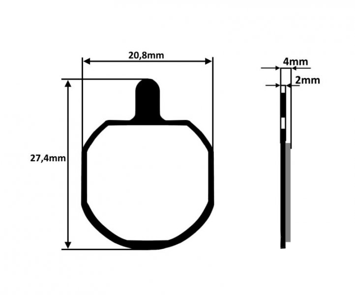 Set placute semimetalice, compatibil Promax DSK-810, Hayes MX 2 [2]