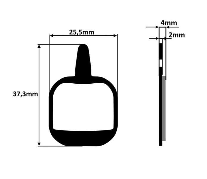 Set placute semimetalice, compatibil TEKTRO AQUILA/10 MECHANICAL [2]