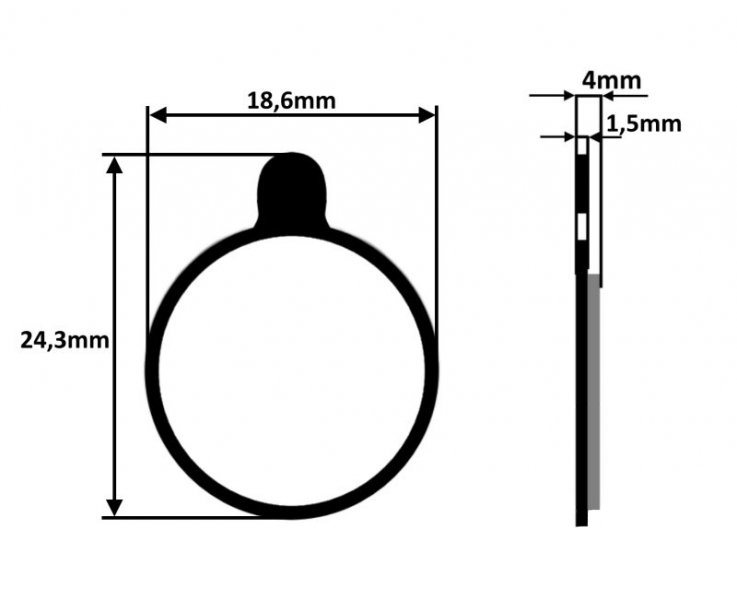 Set placute semimetalice, compatibil ZOOM DB250/350/450/550 [2]
