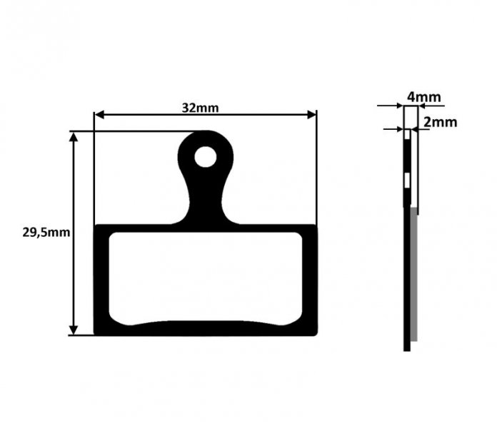 Set placute semimetalice, compatibile SHIMANO Deore XT BR-M785, SLX M666, XTR 2011 BR-M985 [2]