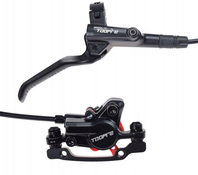 Set pompa cu etrier frana biciclete, hidraulica, pe fata, 760mm [2]