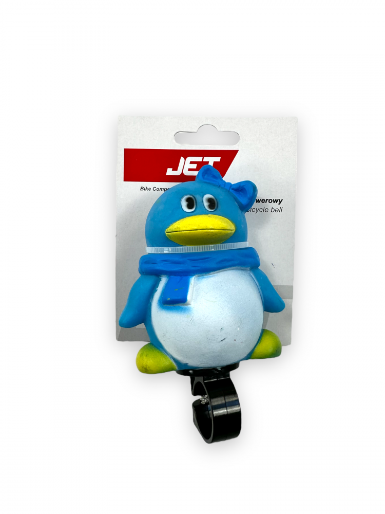 Sonerie biciclete Jet mascota pinguin, culoare albastru