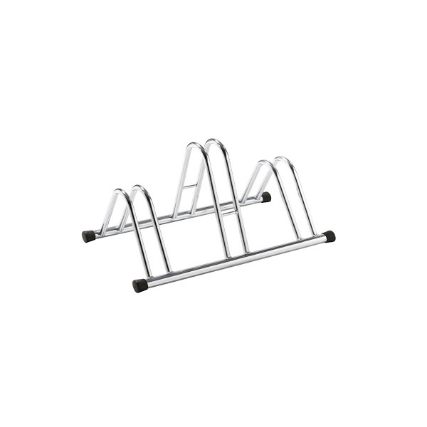 Suport de 3 biciclete de culoare argintie