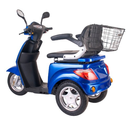 Tricicleta Electrica Z-Tech ZT-15 Albastru, cu Motor 900W, Acumulator 48V, 20Ah, Autonomie 50 Km, fara permis [4]