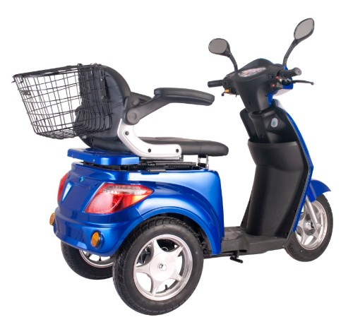 Tricicleta Electrica Z-Tech ZT-15 Albastru, cu Motor 900W, Acumulator 48V, 20Ah, Autonomie 50 Km, fara permis [3]