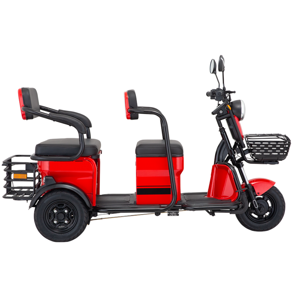 Tricicleta electrica ZTECH ZT-17 cu 2 locuri, motor 1.300W, acumulator 60V, 20Ah, autonomie aprox. 50 km, culoare rosu [2]