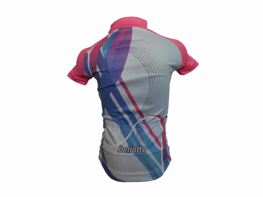 Tricou Ciclism Copii Culoare Roz/Albastru Marime 6 Ani [2]