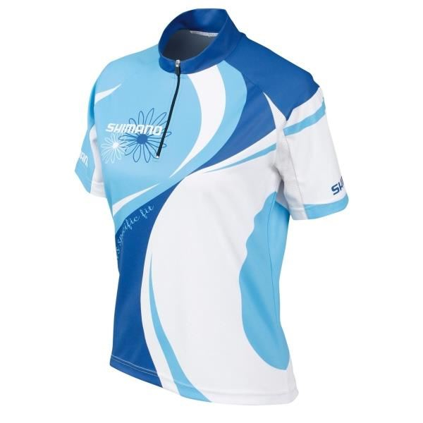 Tricou Maneca Scurta Shimano Femei Mtb Olympian Blue Bonnie Blue White, marime M