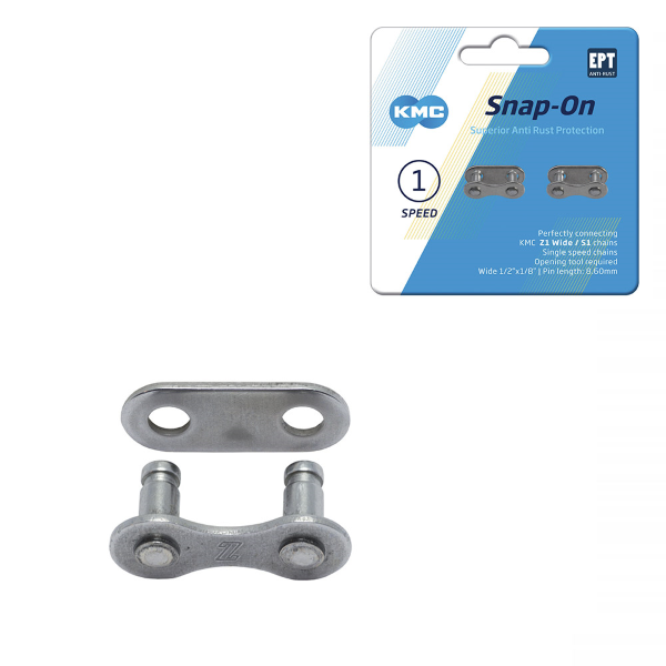 Zala KMC Falsemaglie 1 viteza, bolt 8.6mm, culoare argintiu