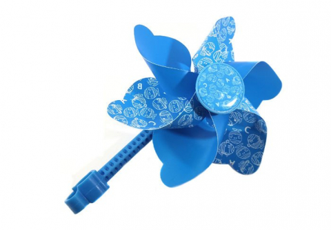 Accesorii-Design-Ornament - Accesoriu montaj pe ghidon, morisca de vant, culoare albastru
