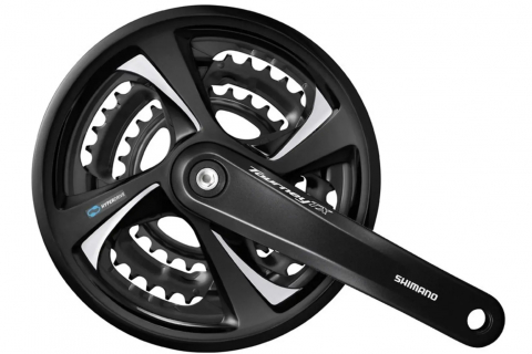 Transmisie & Accesorii - Angrenaj pedalier SHIMANO Tourney FC-TX801, brat 170mm, 48-38-28T