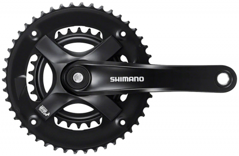 Transmisie & Accesorii - Angrenaj pedalier Shimano Tourney FC-TY501-2, 46*30T, brat 170mm, pentru 7/8 viteze , pe spate, fara cg. include suruburi