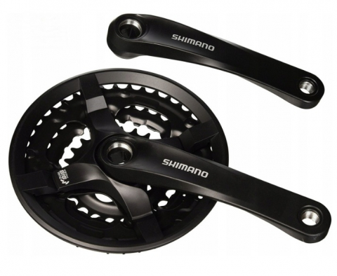 Transmisie & Accesorii - Angrenaj pedalier Shimano FC-TY501, 6/7/8 viteze, AFCTY501C244CLB 42/34/24