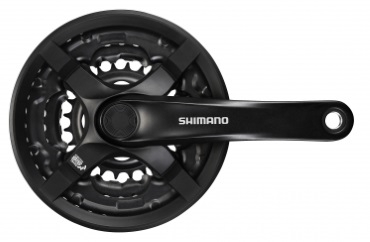 Angrenaje - Angrenaj pedalier Shimano Tourney MTB 48X38X28T brat 170MM pentru 6/7/8 viteze pe spate suruburi de fixare negru