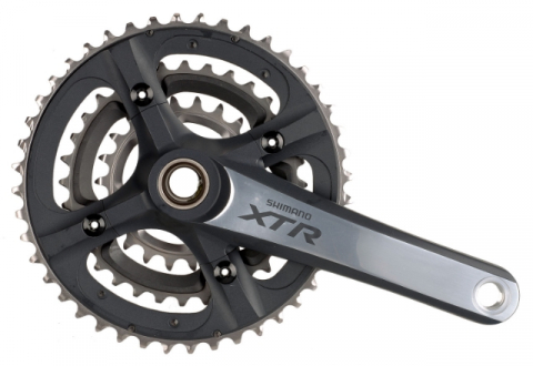 Transmisie & Accesorii - Angrenaj Pedalier Shimano XTR MTB, 44X32X24T, Brat 175MM, Include Butuc Pedalier
