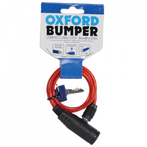 Antifurt Bumper cu cheie, 600mm x 6mm, rosu [1]