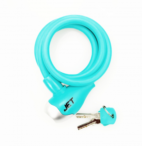 Accesorii-Design-Ornament - Antifurt cu cheie Jet LOCK, 10x1000mm, culoare turcoaz mat
