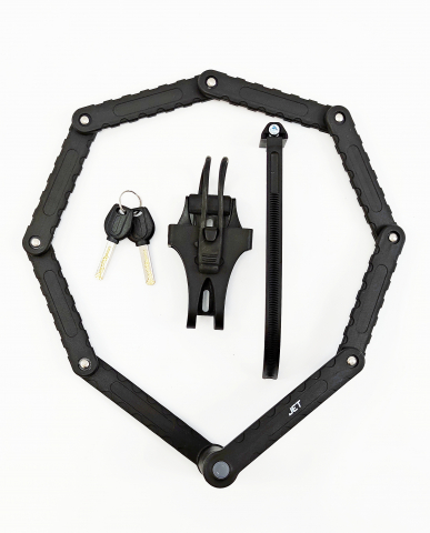 Accesorii-Design-Ornament - Antifurt cu cheie JET LOCK TY-3881, 940mm, foldabil, cu suport