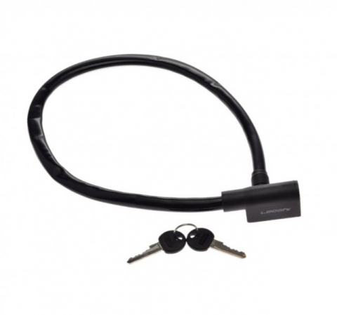 Accesorii-Design-Ornament - Antifurt cu cheie Leoshi 6 mm x 650 mm, culoare negru